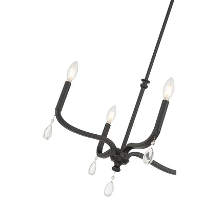 17.5'' Viremont Matte Black 4 Light Chandelier