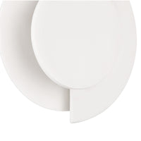 Opaline Crest 8-inch 1-light Matte White Ceramic and Luxe Gold 2500K LED Wall Sconce with Matte White Ceramic Shade