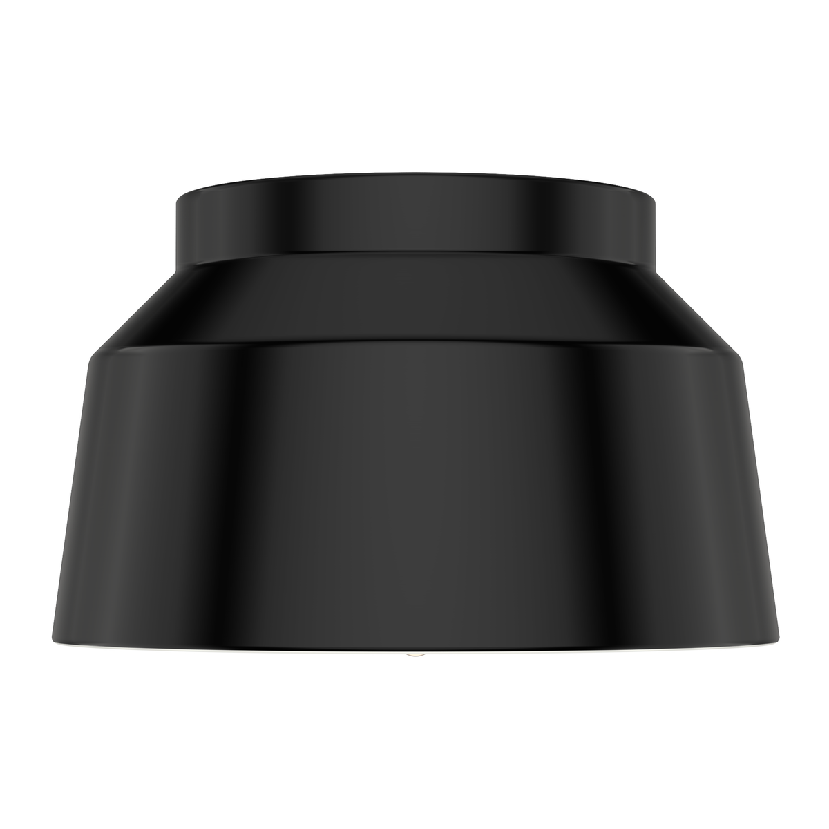 Cranbrook 11.5-inch 1-light Matte Black Flush Mount Ceiling Light with Metal Shade