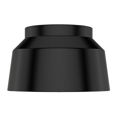 Cranbrook 11.5-inch 1-light Matte Black Flush Mount Ceiling Light with Metal Shade