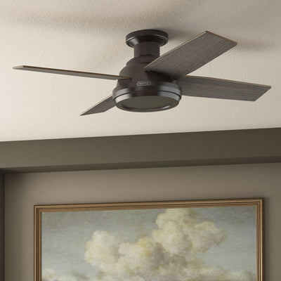 44 inch Dempsey Noble Bronze Low Profile Ceiling Fan and Handheld Remote