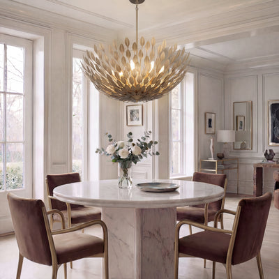 10.75'' Merylmint Painted Aged Brass 8 Light Pendant