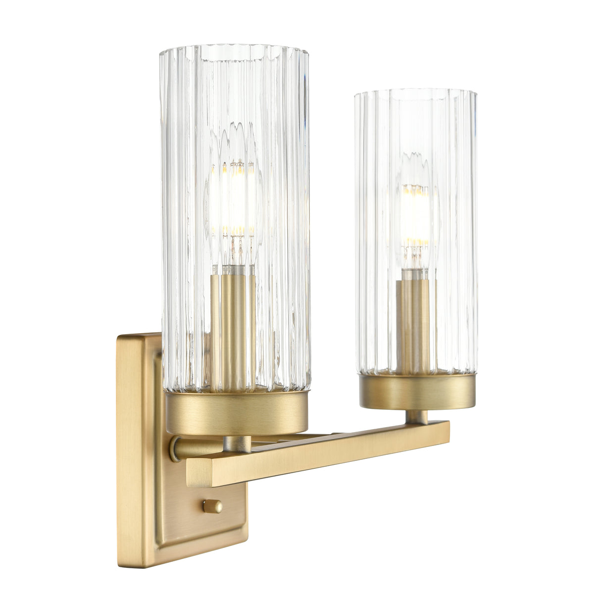 12.5'' Iversen Vintage Brass 2 Light Bath Vanity