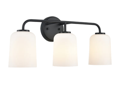 22'' Laphia Matte Black 3 Light Bath Vanity