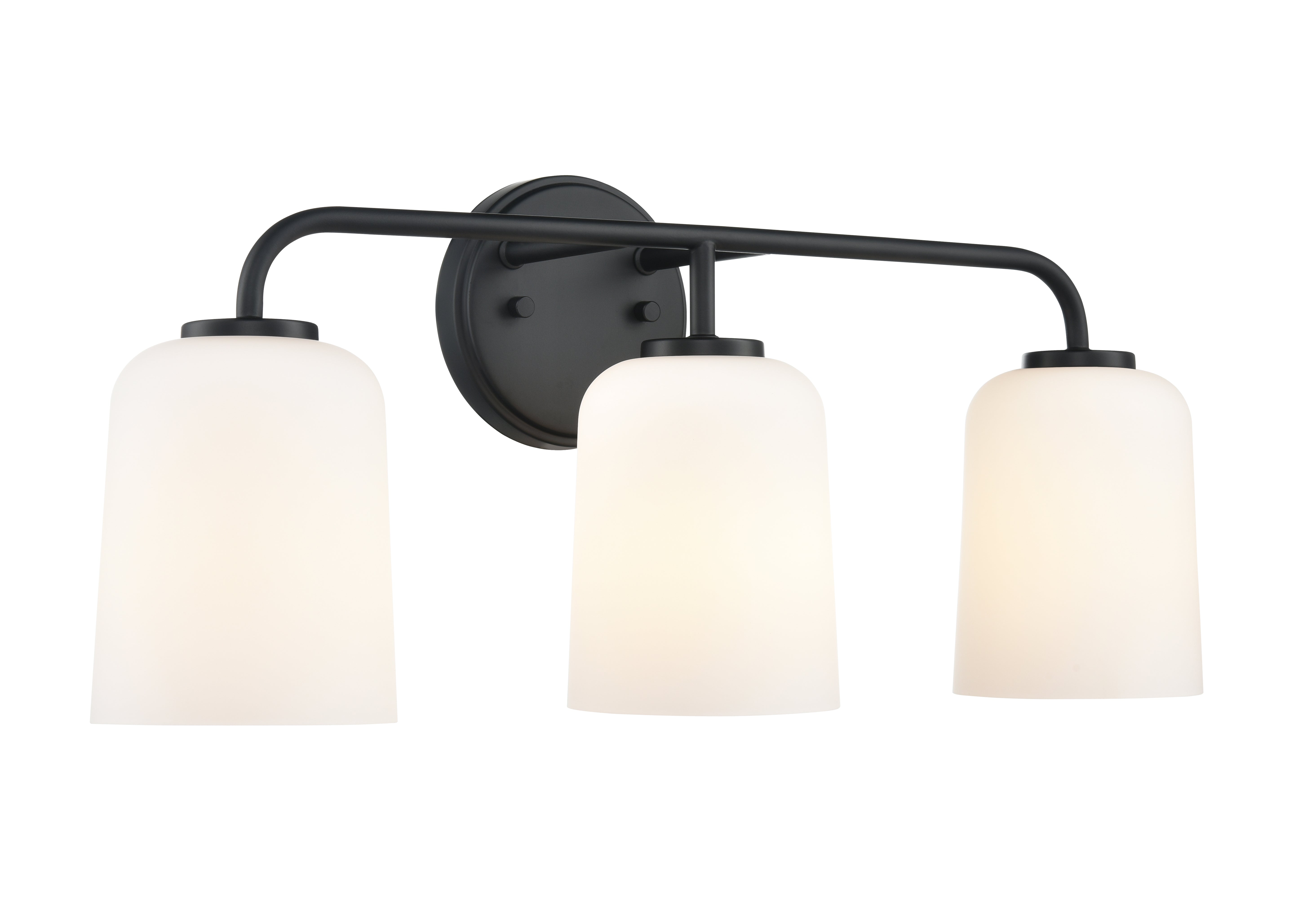22'' Laphia Matte Black 3 Light Bath Vanity
