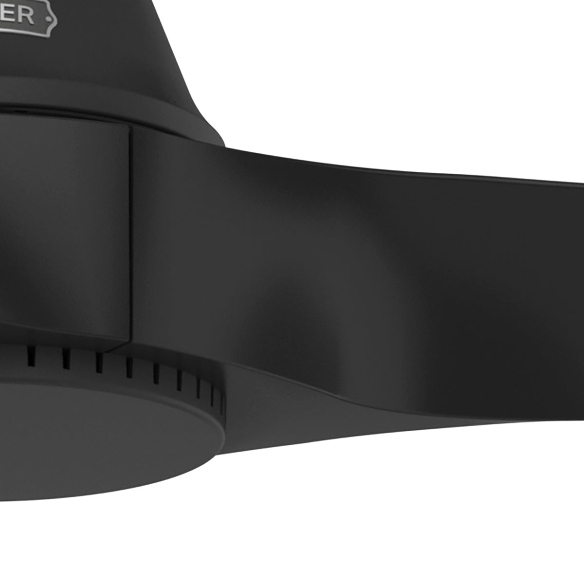 52 inch Mosley Matte Black Damp Rated Ceiling Fan and Wall Control