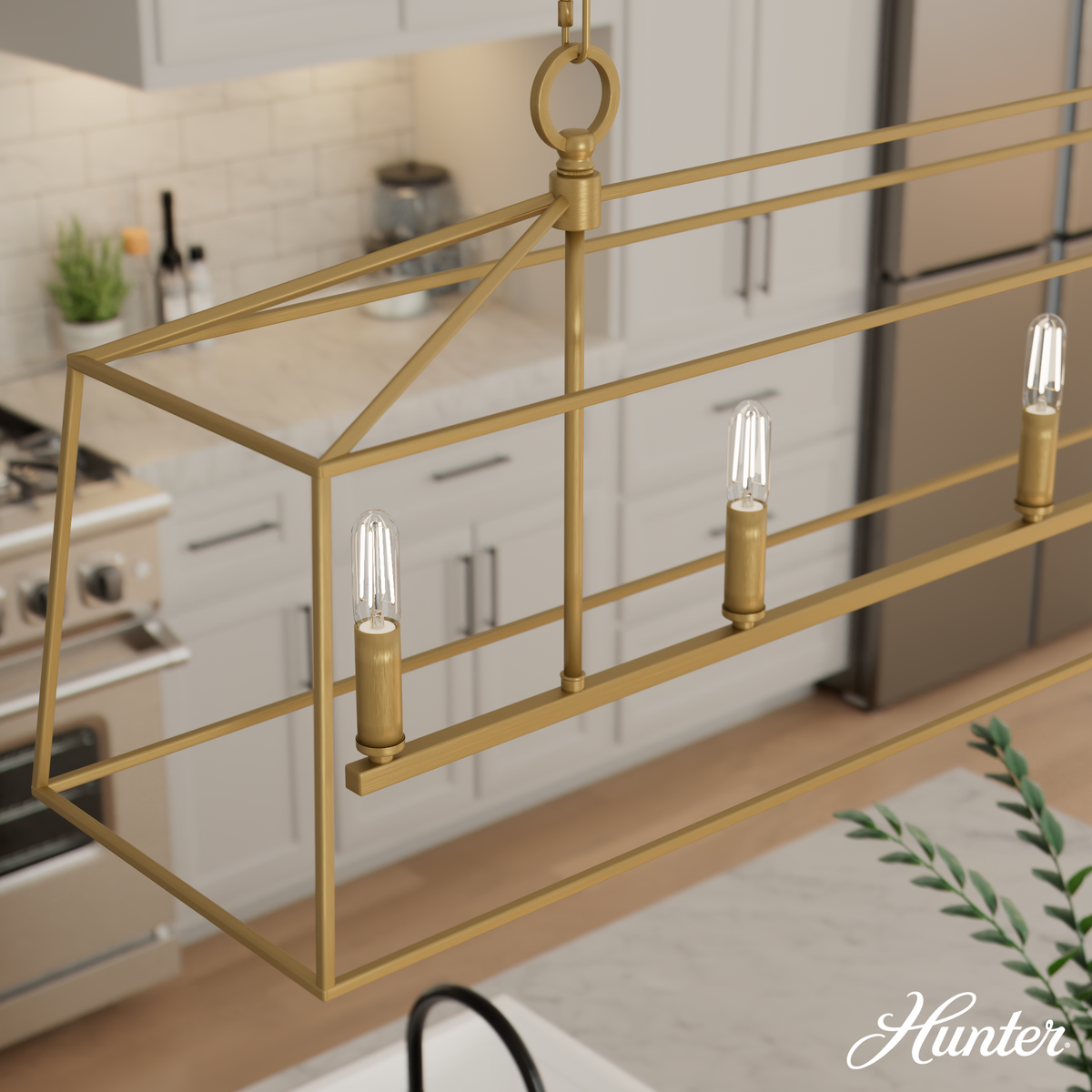 Fair Oaks 40-inch 4-light Luxe Gold Linear Chandelier