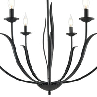 26.5'' Charlize Matte Black 6 Light Chandelier