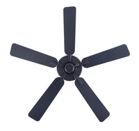 52 Inch Coltstaff AC Matte Black Indoor Ceiling Fan 5-Blade Reversible