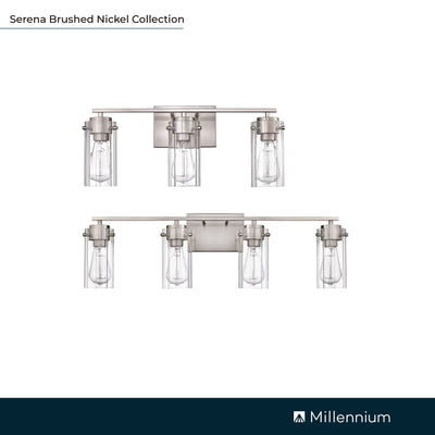 21.5'' Serena Brushed Nickel 3 Light Bath Vanity