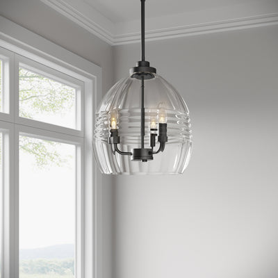 15.25'' Miravelle Matte Black 3 Light Pendant