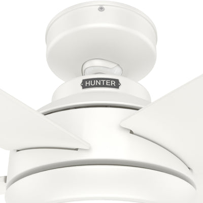 52 inch Zayden Fresh White Ceiling Fan with LED Light Kit and Handheld Remote