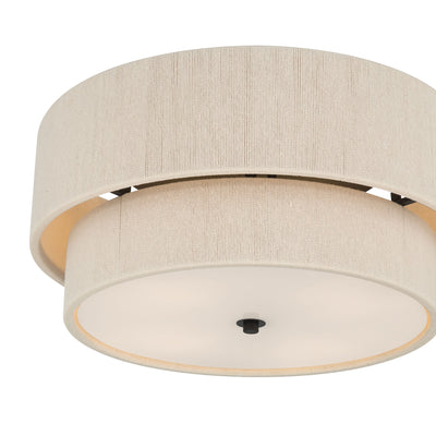 8'' Helbert Matte Black 4 Light Flush Mount