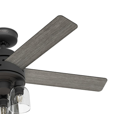 52 inch Lochemeade Matte Black Ceiling Fan with LED Light Kit and Handheld Remote