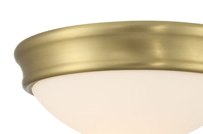 4'' Baumann Vintage Brass 1 Light Flush Mount