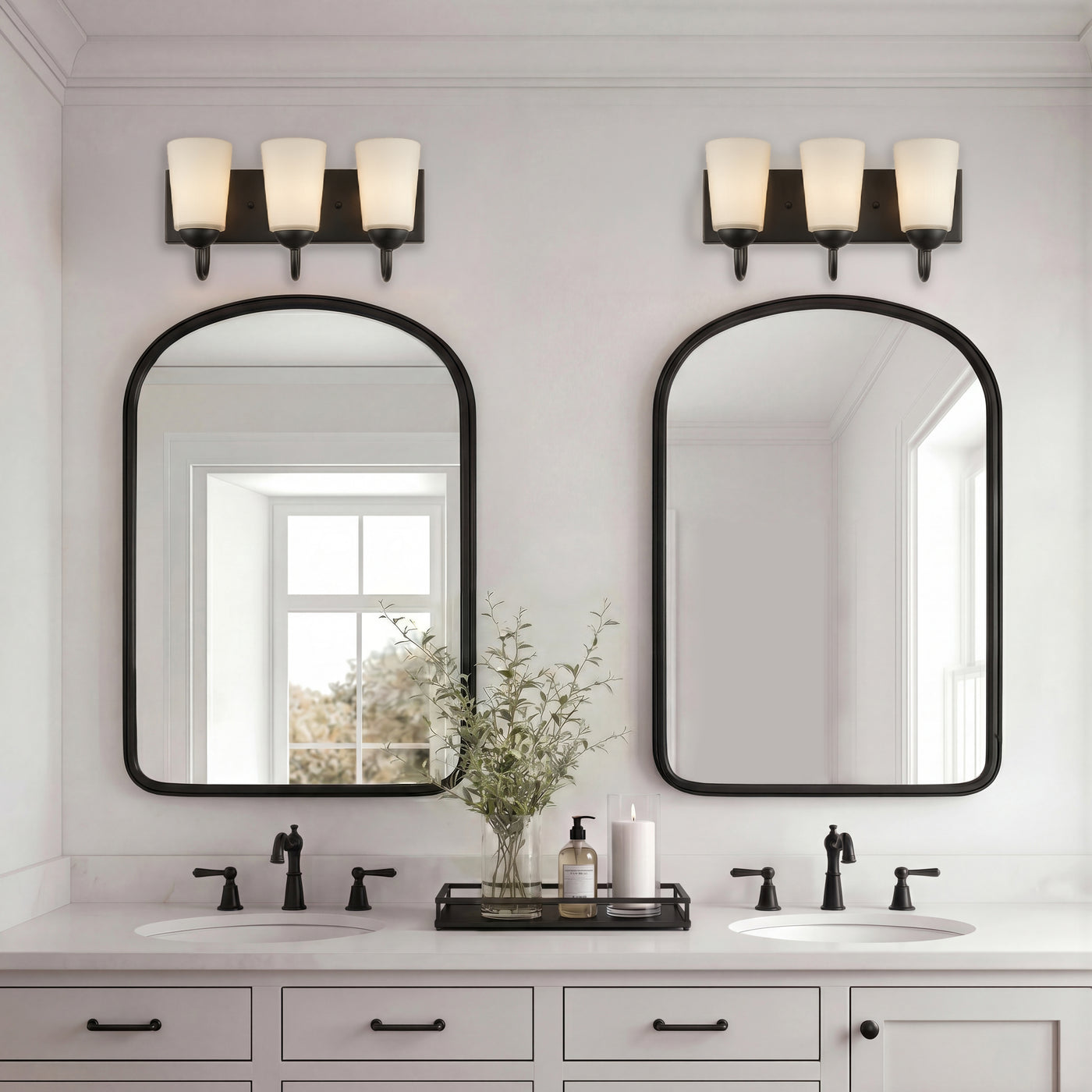 16'' Ivey Lake Matte Black 3 Light Bath Vanity