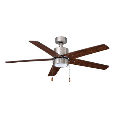 52 Inch Aldea VI Brushed Nickel Indoor Ceiling Fan 5-Blade Reversible