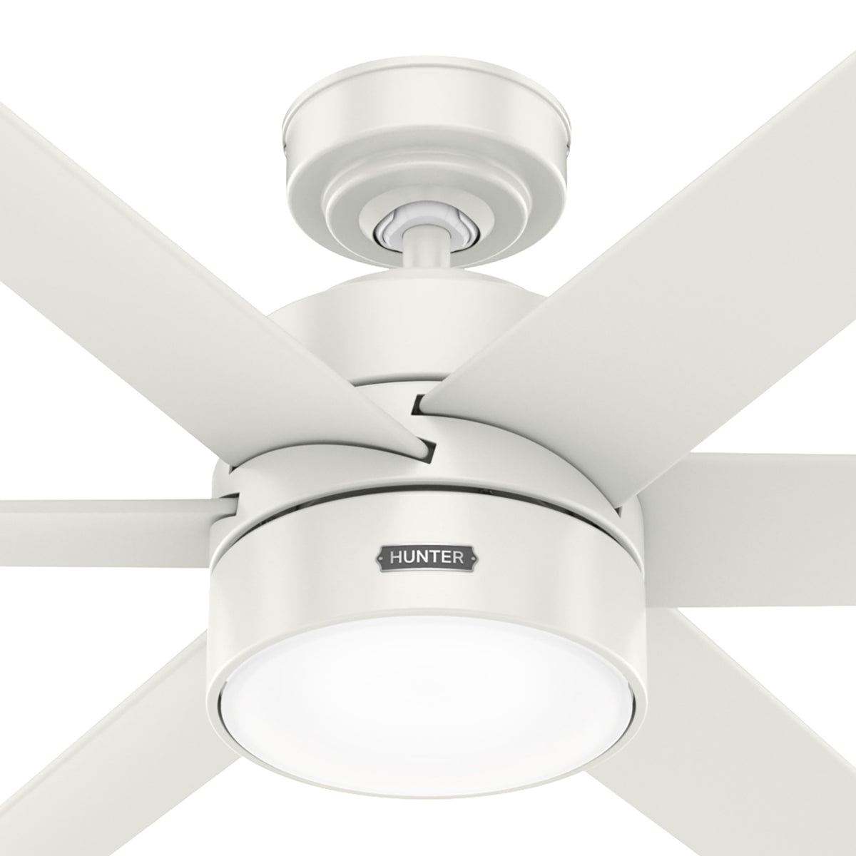 72 inch Solaria ENERGY STAR® Fresh White Damp Rated Ceiling Fan with LED Light Kit and Wall Control