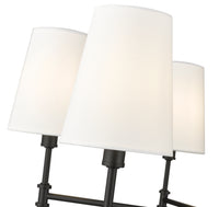 15.75'' Adorra Matte Black 6 Light Chandelier