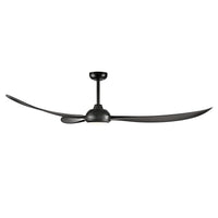 Wynleaf 72'' 3 Blades Matte Black Led indoor & Outdoor DC Ceiling Fan With Wall Control