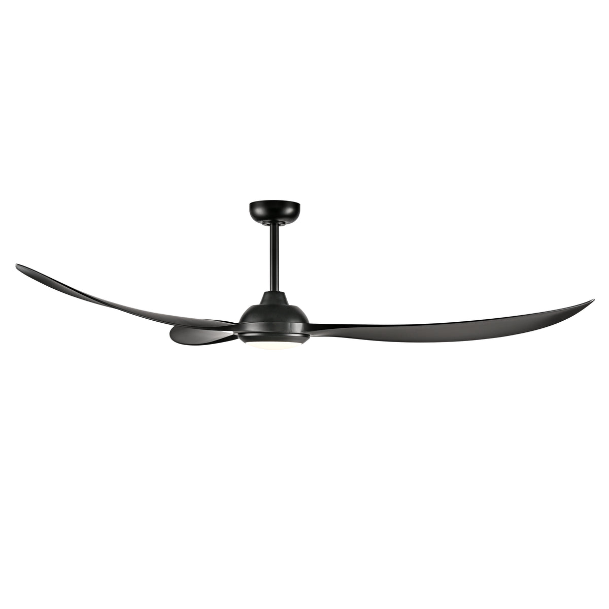 Wynleaf 72'' 3 Blades Matte Black Led indoor & Outdoor DC Ceiling Fan With Wall Control