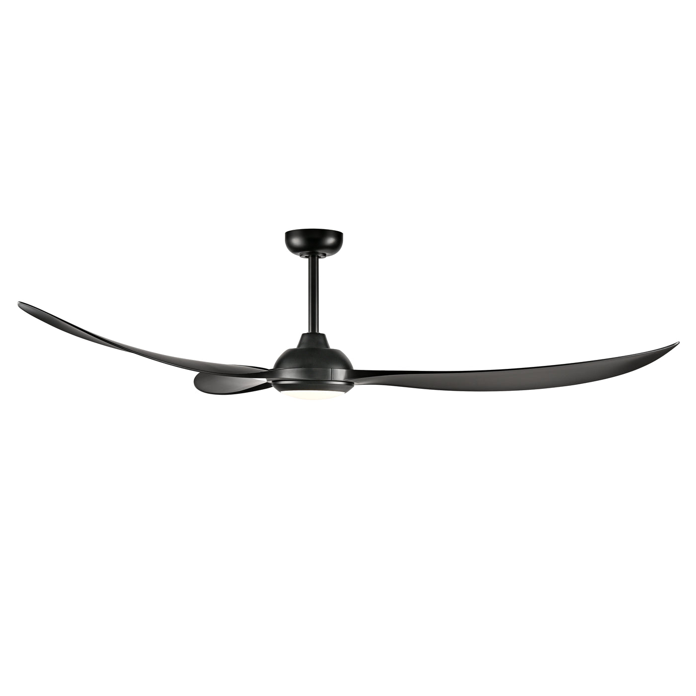 Wynleaf 72'' 3 Blades Matte Black Led indoor & Outdoor DC Ceiling Fan With Wall Control
