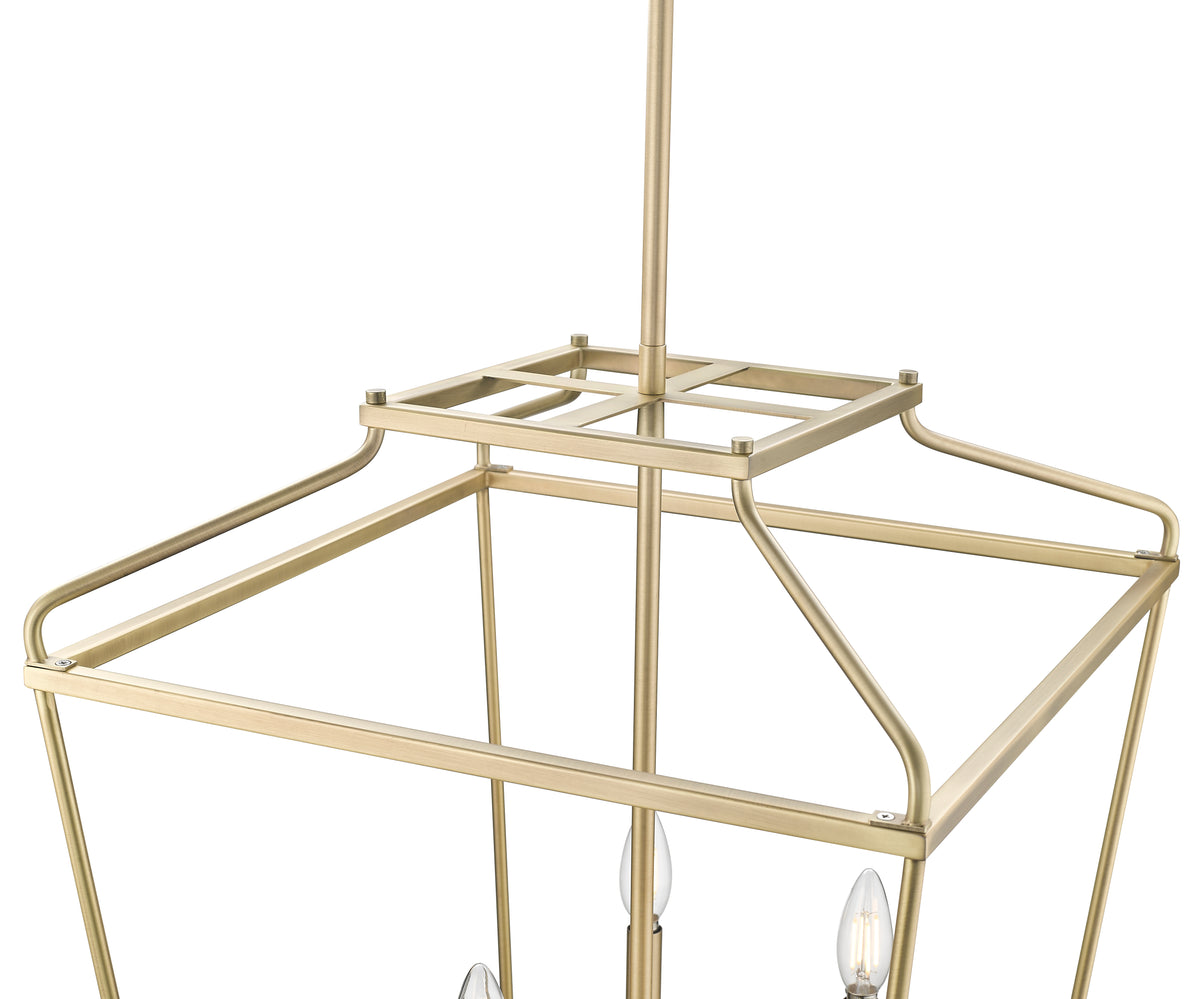25'' Nellita Vintage Brass 5 Light Pendant