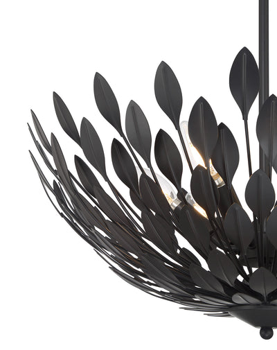 9'' Merylmint Matte Black 6 Light Pendant