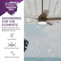 52 inch Skyflow Matte Bronze WeatherMax Indoor / Outdoor Ceiling Fan with LED Light Kit and Wall Control