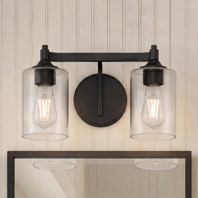 14'' Ryehouse Matte Black 2 Light Bath Vanity