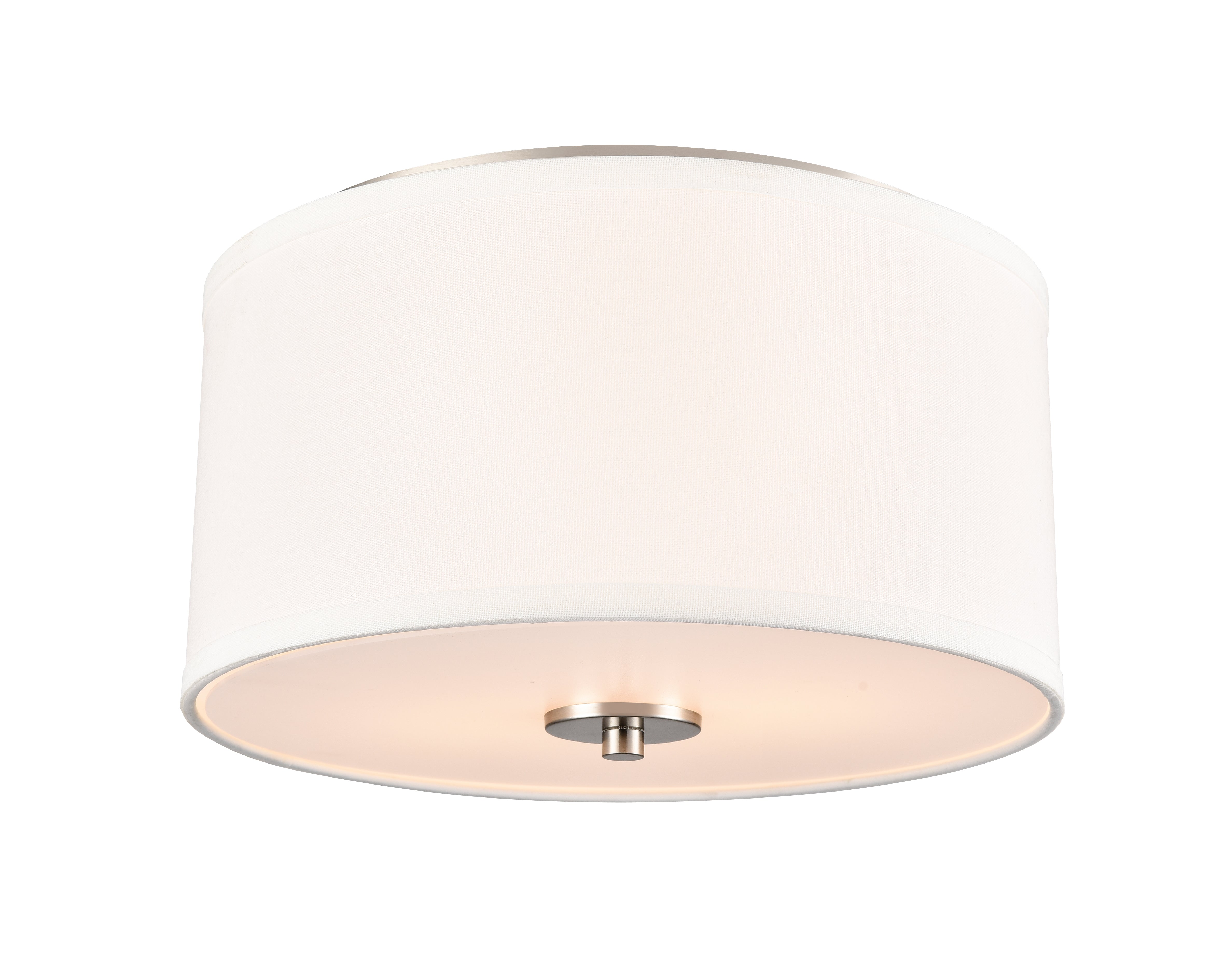 7.75'' Guyten Brushed Nickel 2 Light Flush Mount
