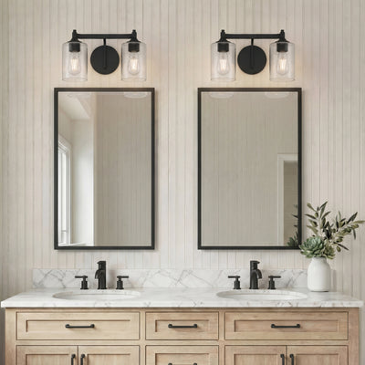 14'' Ryehouse Matte Black 2 Light Bath Vanity