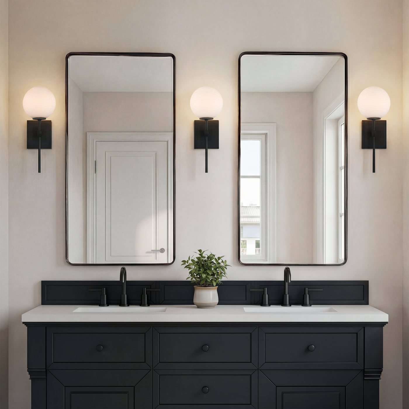 6'' Coretta Matte Black 1 Light Wall Sconce