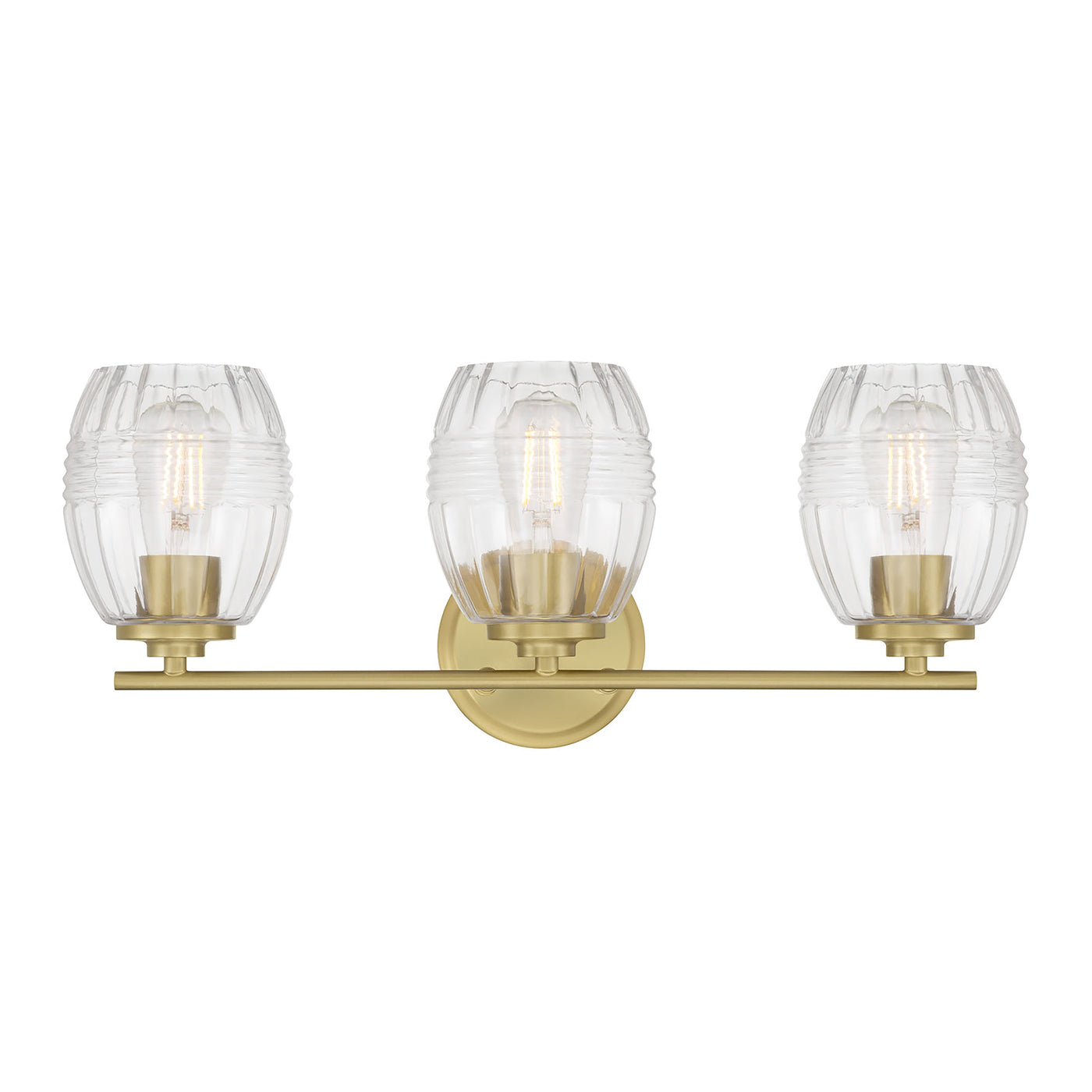22.25'' Miravelle Vintage Brass 3 Light Bath Vanity