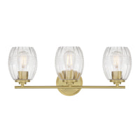 22.25'' Miravelle Vintage Brass 3 Light Bath Vanity
