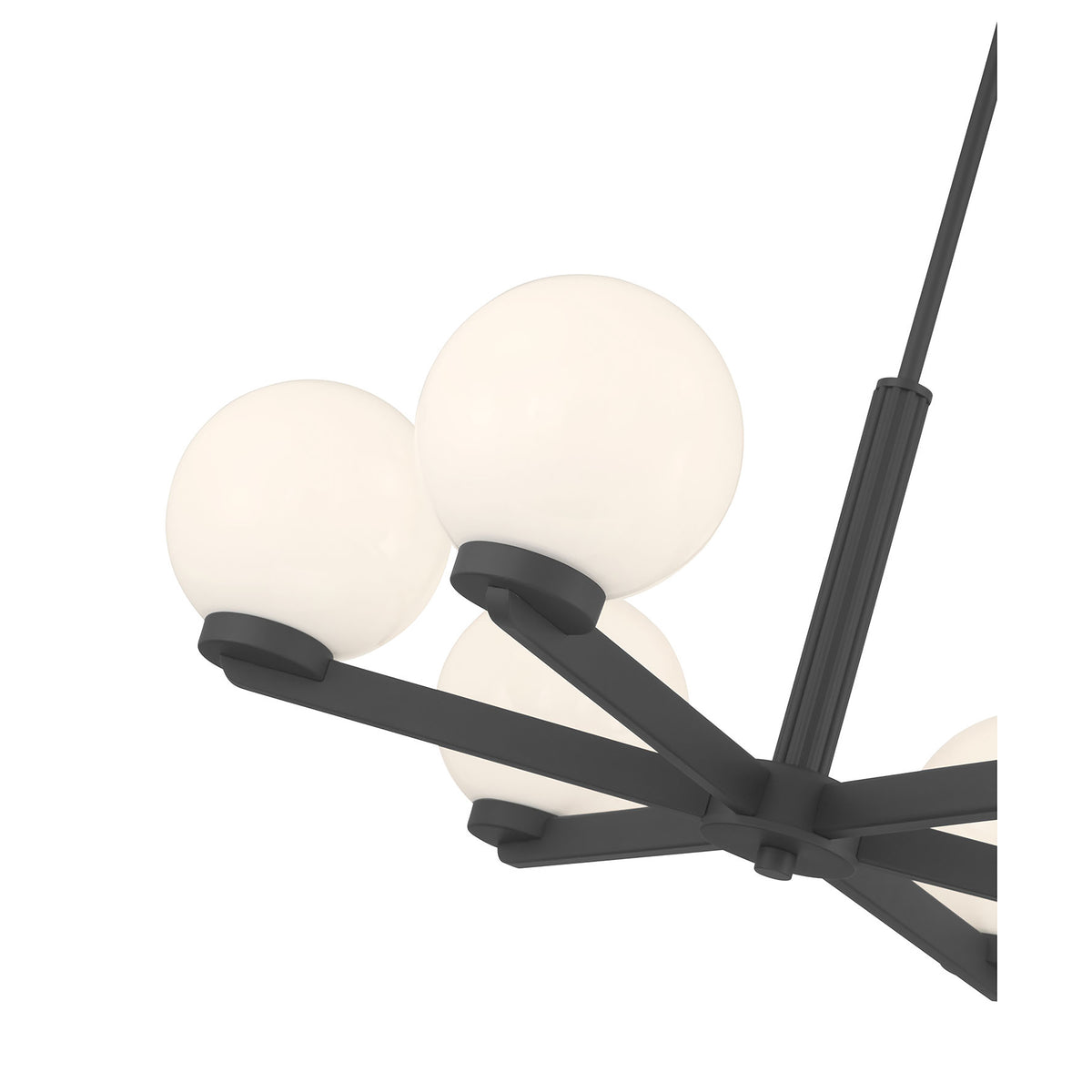 10.5'' Ardeva Matte Black 6 Light Chandelier