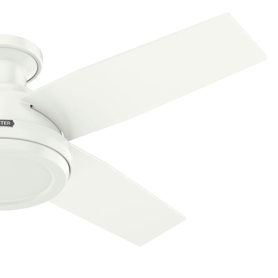 44 inch Dempsey Fresh White Low Profile Ceiling Fan and Handheld Remote