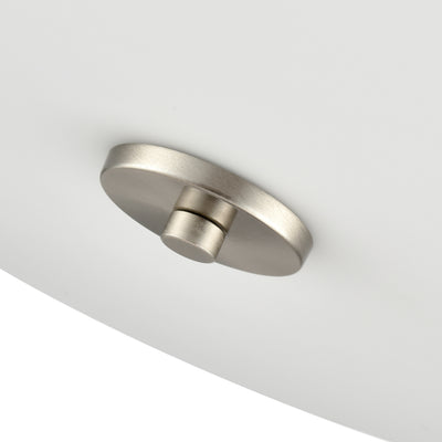 11.25'' Laphia Brushed NickelEtched Opal 3 Light Semi-Flush Mount