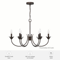 Junie Bud 28-inch 6-light Matte Bronze Chandelier