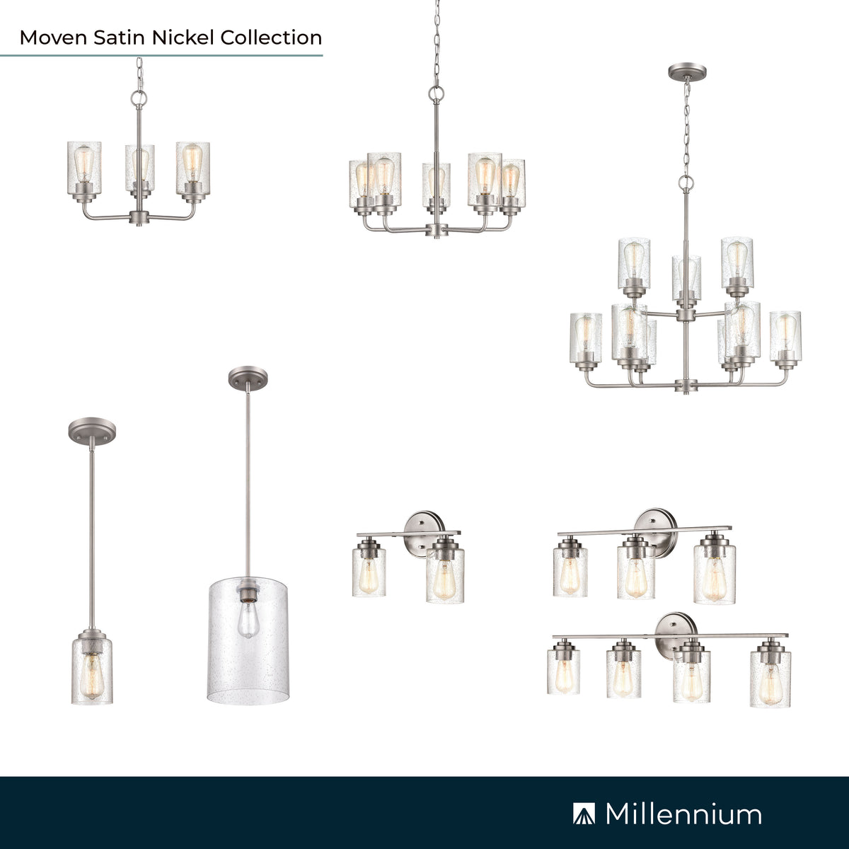 14.25'' Moven Satin Nickel 2 Light Bath Vanity
