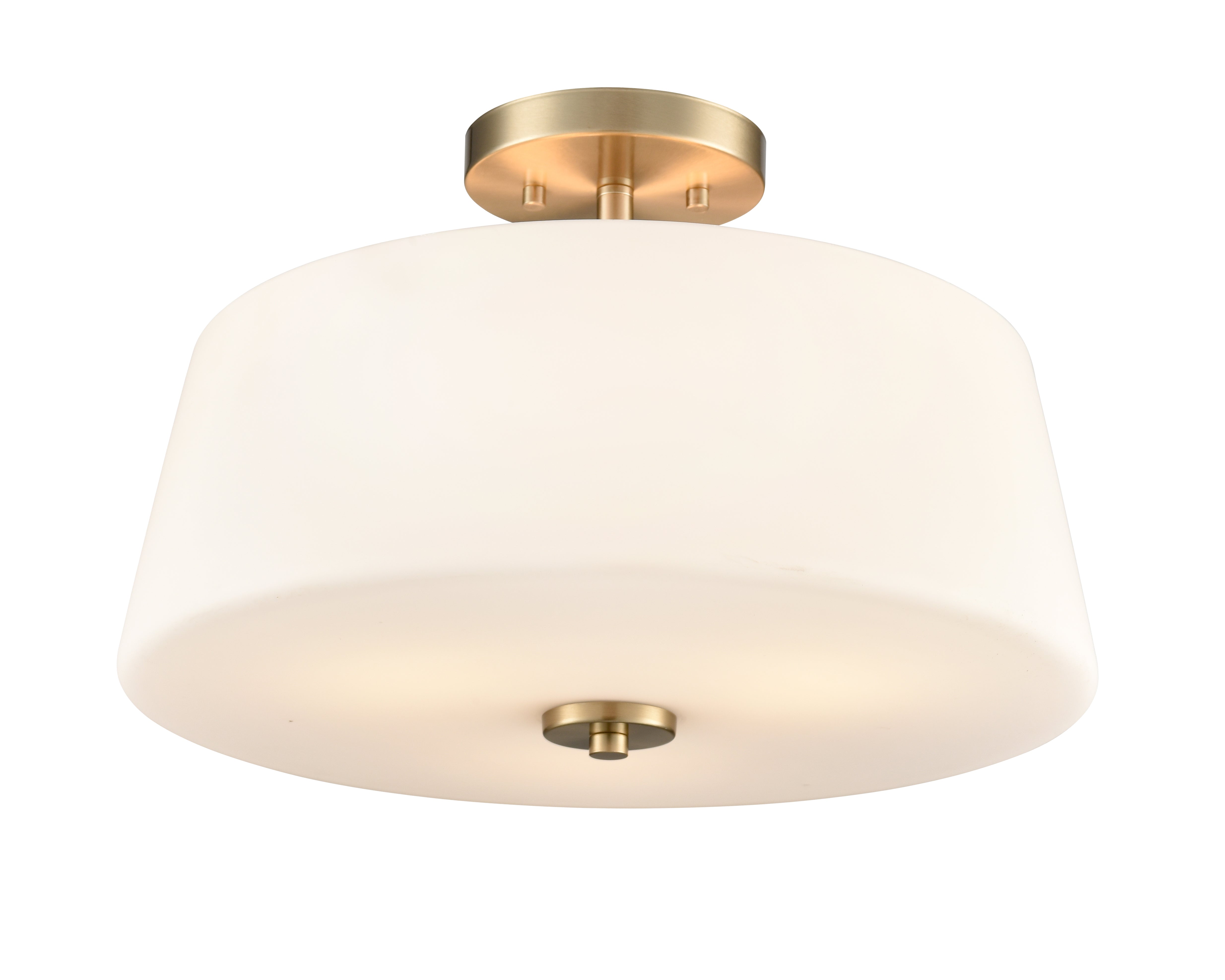 11.25'' Laphia Modern GoldEtched Opal 3 Light Semi-Flush Mount