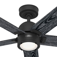52 inch Erling ENERGY STAR® Matte Black Ceiling Fan with LED Light Kit and Handheld Remote