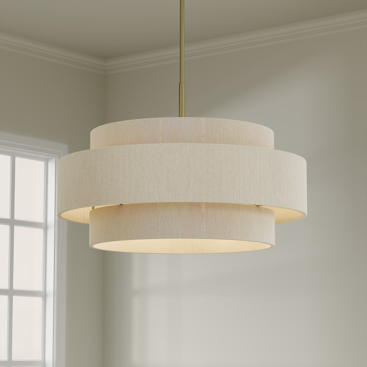 20.5'' Helbert Vintage Brass 6 Light Pendant