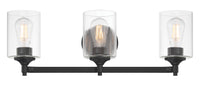 23.75'' Ryehouse Matte Black 3 Light Bath Vanity