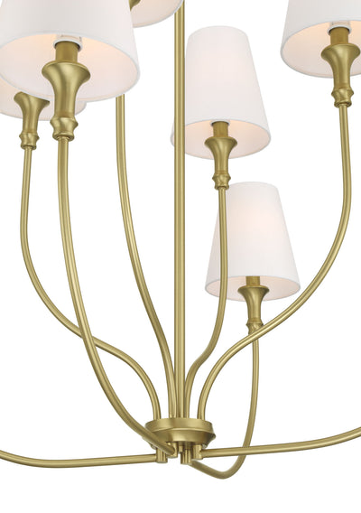 38.25'' Mairbourne Vintage Brass 8 Light Chandelier
