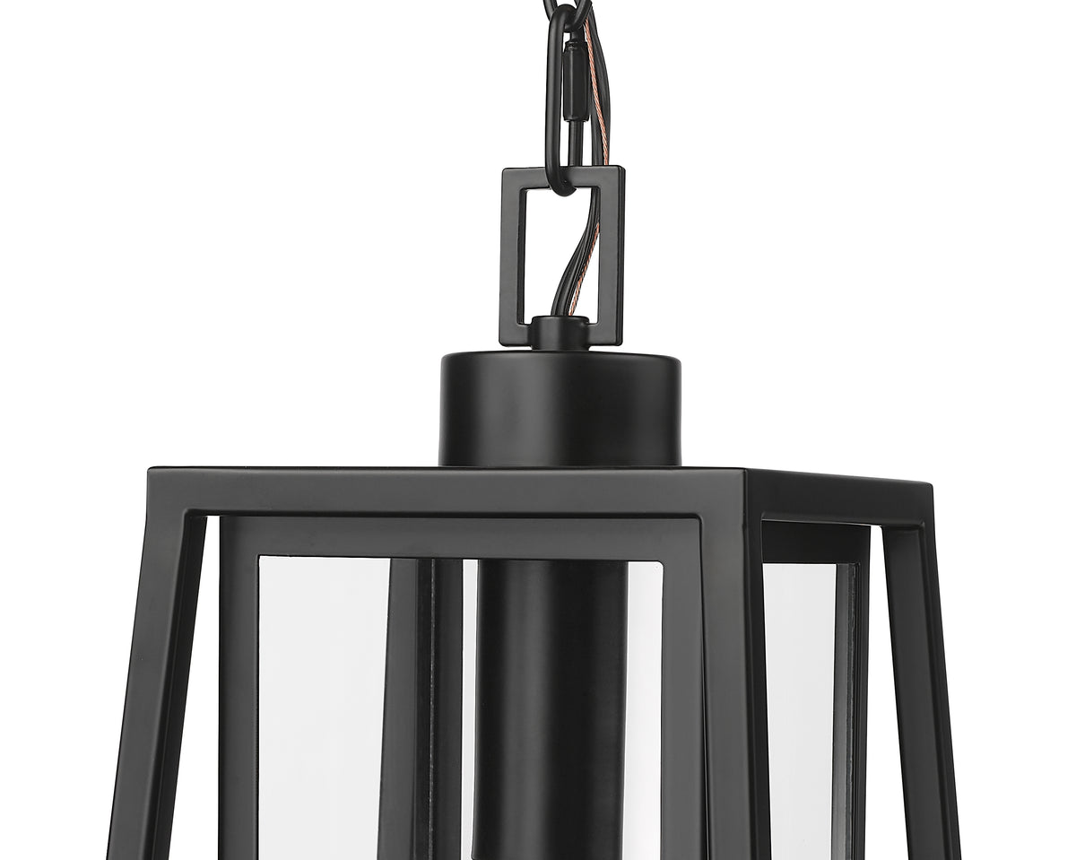 17'' Denzell Powder Coated Black 1 Light Hanging Lantern