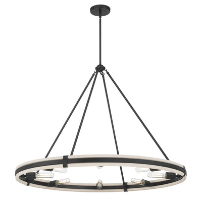 29'' Rovessa Matte Black 8 Light Chandelier