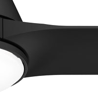44 inch Aeronaut  Wi-Fi ENERGY STAR® Matte Black Damp Rated Ceiling Fan with LED Light Kit and Handheld Remote