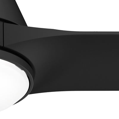44 inch Aeronaut  Wi-Fi ENERGY STAR® Matte Black Damp Rated Ceiling Fan with LED Light Kit and Handheld Remote