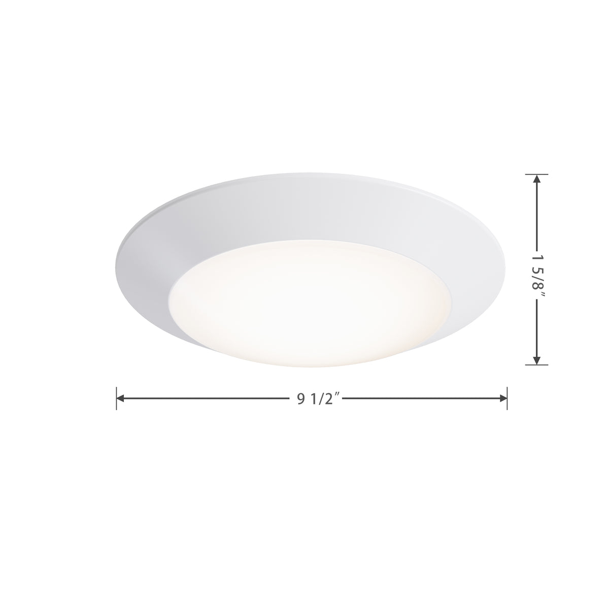 9-inch White Wall Light with 3000K Light